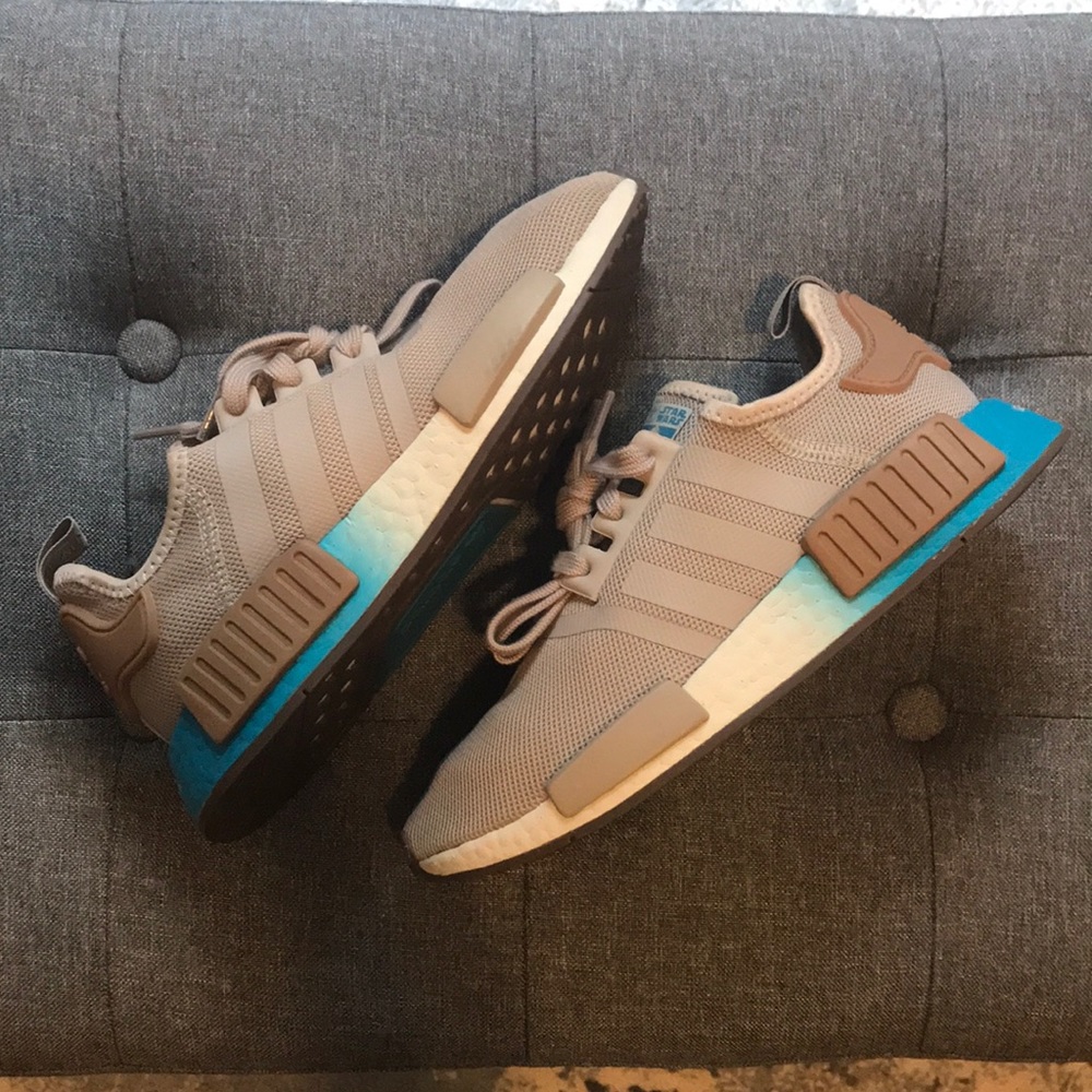 Adidas NMD R1 - Rey Star Wars Women’s Sneaker Tan and Blue